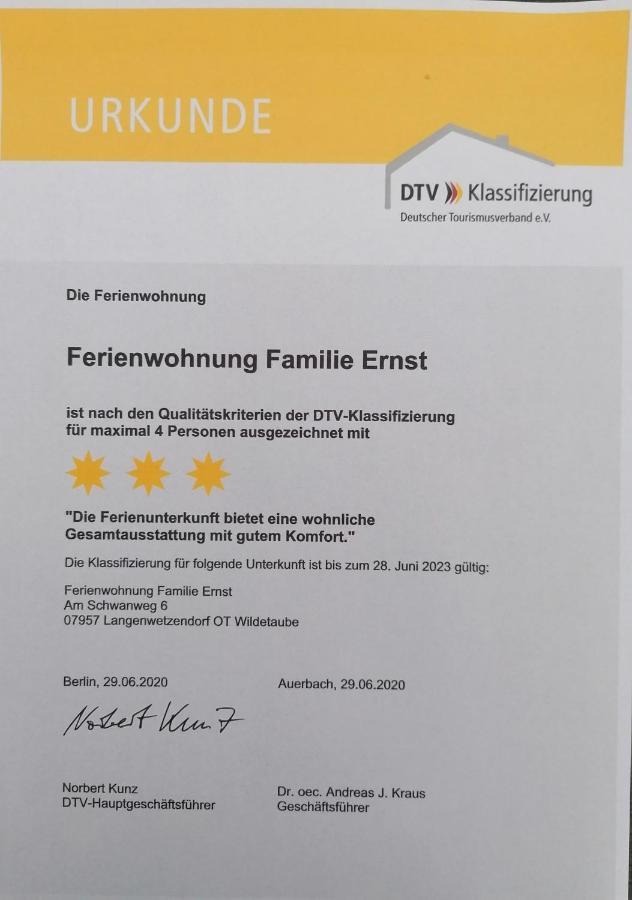 Ferienwohnung Familie Ernst Langenwetzendorf 外观 照片